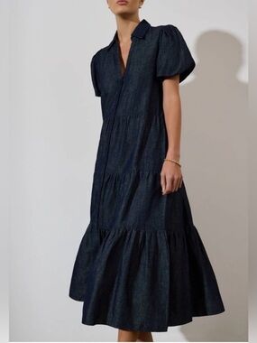 Brochu Walker The Havana Indigo Dress, size M